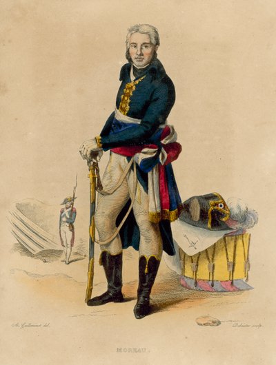 Jean-Victor Moreau (coloured engraving) 作者 法语学校