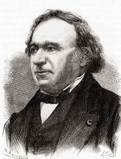 让·巴蒂斯特·安德烈·杜马斯 (Jean Baptiste André Dumas)，出自《科学科学》(Les Merveilles de la Science)，约 1870 年出版（版画） 作者 法语学校