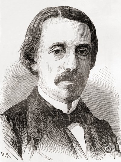 让-伯纳德-莱昂-福柯，出自《科学的奇迹》，约1870年出版（雕刻）。 作者 法语学校