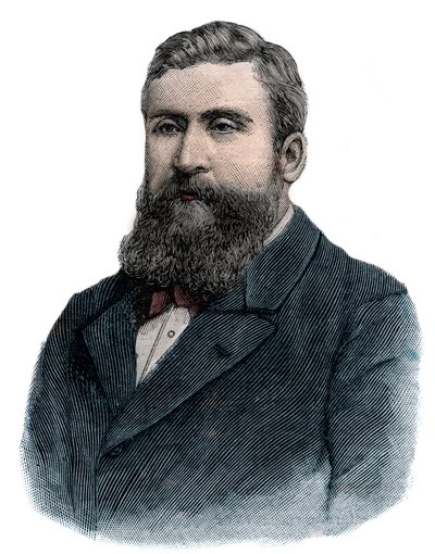 1898年的Jean Jaures - 雕刻 - 雕刻 作者 法语学校