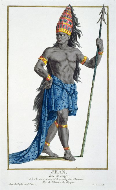 Jean，King of the Congo，由Pierre Duflos（1742-1816）雕刻，1780年（铜版画） 作者 法语学校