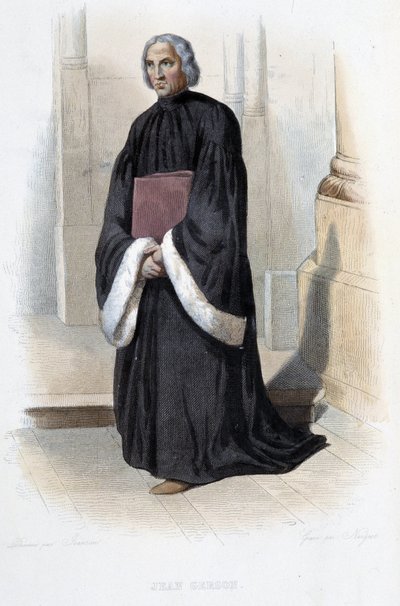 Jean de Gerson，法国预言家和神学家（1363-1429） - 在“” Le Plutarque francais ””，Mennechet，巴黎 作者 法语学校
