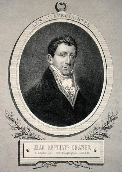 Johann Baptist Cramer (1771-1858)，由Alfred Lemoine刻制（平版）。 作者 法语学校