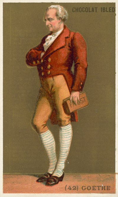 Johann Wolfgang von Goethe, German poet, novelist and playwright (chromolitho) 作者 法语学校