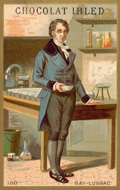 Joseph Louis Gay-Lussac，法国化学家和物理学家（chromolitho） 作者 法语学校
