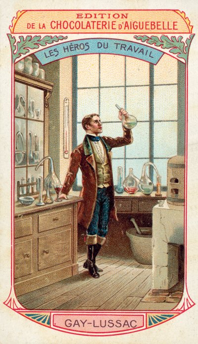 Joseph Louis Gay-Lussac，法国化学家和物理学家（chromolitho） 作者 法语学校