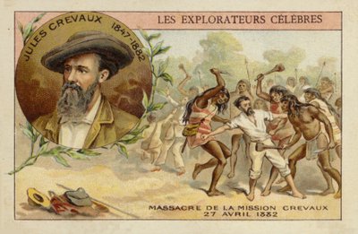 Jules Crevaux（1847-1882）于1882年4月27日在阿根廷Rio Pilcomayo河畔 作者 法语学校