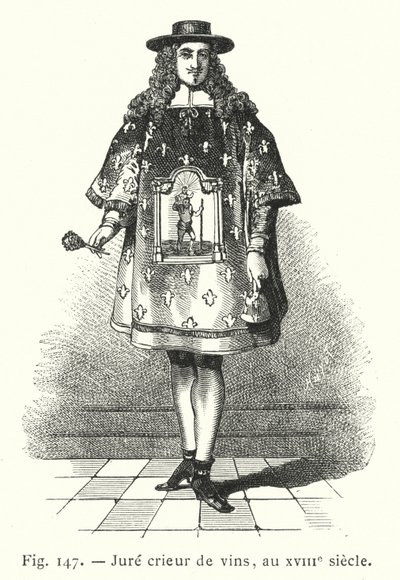 发誓酒保，18 世纪（雕刻） 作者 法语学校
