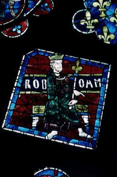 Roboham国王，北部玫瑰窗的细节，c.1223 作者 法语学校