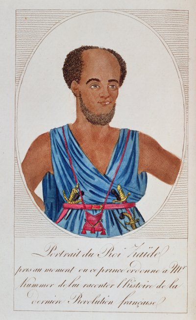 Zaide国王，塞内加尔，护卫舰LaMéduse海难的正面，由A. Correard和JBH Savigny，1818年 作者 法语学校