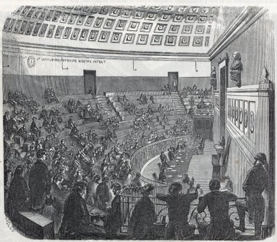 巴黎医学院--大剧场--埃德蒙-特克西尔1852年在《巴黎表》中的版画 作者 法语学校