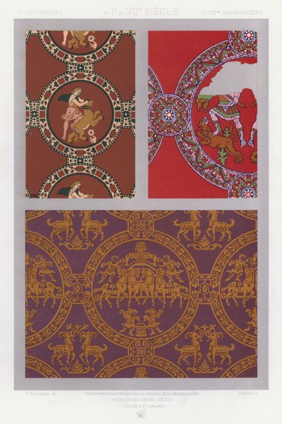 The Ornament of Fabrics: I-VIIth Century, from the Ir to the VIIth Century, I-VIIth Jahrhundert (color litho) 作者 法语学校