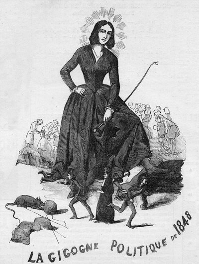 La Gigogne politique de 1848（乔治-桑（Aurore Dupin，Baronne Dudevant）（1804-1876）法国作家）。 作者 法语学校