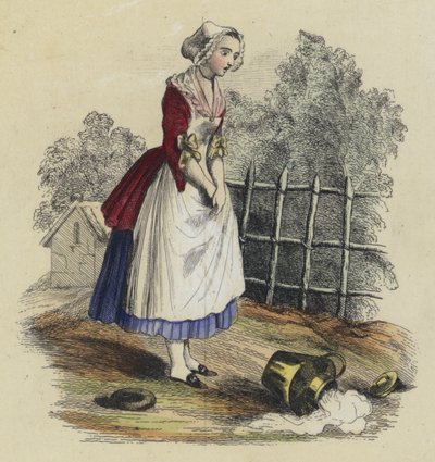 La Laitiere Et Le Pot Au Lait（彩色雕刻） 作者 法语学校