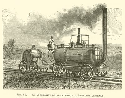 La Locomotive de Blenkinsop，Cremaillere Centrale（雕刻） 作者 法语学校