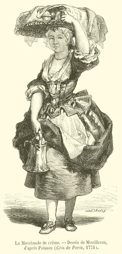 La Marchande de creme (engraving) 作者 法语学校