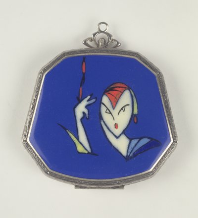 La Mode Femme Fatale粉饼，法国，1920-30（珐琅） 作者 法语学校