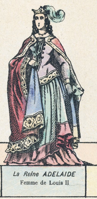 路易二世的妻子阿德莱德王后（彩色版画 作者 法语学校