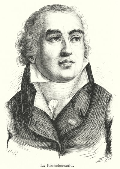 La Rochefoucauld（雕刻）。 作者 法语学校