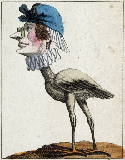 La Stork in Caricature，研究字符“易变字符”sd。 19、流行形象。 作者 French School
