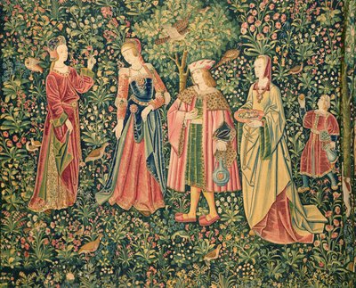 Lord&39;s Life：The Promenade，Loire Workshop，c.1500 作者 法语学校