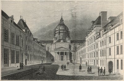 19世纪的巴黎索邦学院--埃德蒙-特克西尔1852年所作的 "巴黎表 "中的版画 作者 法语学校