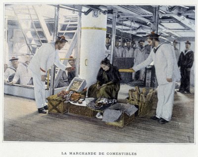 La merchant de edibles - in “” Album militaire - Marine: La vie à bord”” 作者 法语学校