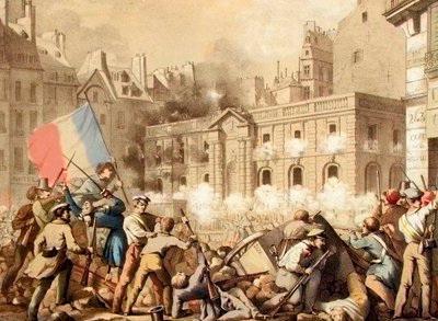 夺取埃奥城堡--1848年革命--2月24日夺取位于皇宫广场的埃奥城堡 作者 French School