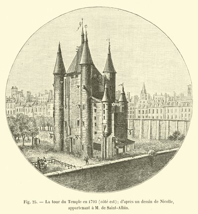 1793年，东海岸的圣殿塔;在Nicolle画完之后;由de Saint-Albin先生拥有 作者 法语学校