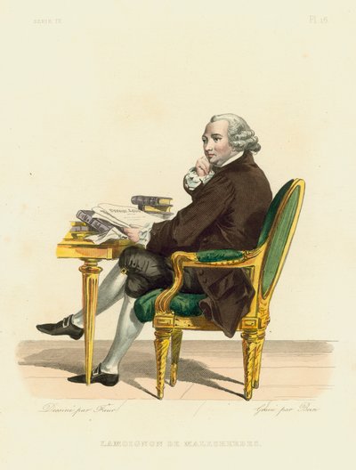 Lamoignon de Malesherbes（彩色雕刻） 作者 法语学校