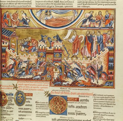 Lat 8846 f.76，围攻一个城镇，来自Hebraica Romana Gallica 作者 法语学校
