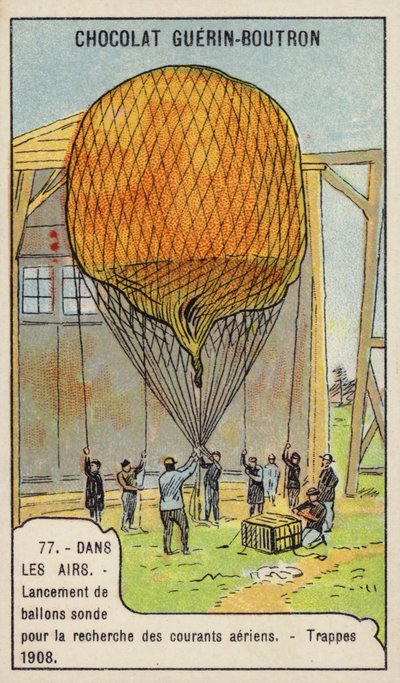 Launching of weather balloons to measure air currents, Trappes, France 作者 法语学校