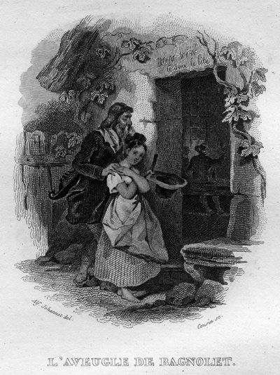 法国诗人兼词曲作者皮埃尔·让·德·贝朗（Pierre Jean de Beranger，1780-1857）在《作品集》（1834 年）中由 Bagnolet Chanson de Beranger 创作的盲人。 作者 法语学校