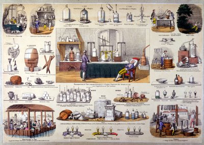 拉瓦锡斯在1790年，1860年重建水的实验 作者 法语学校