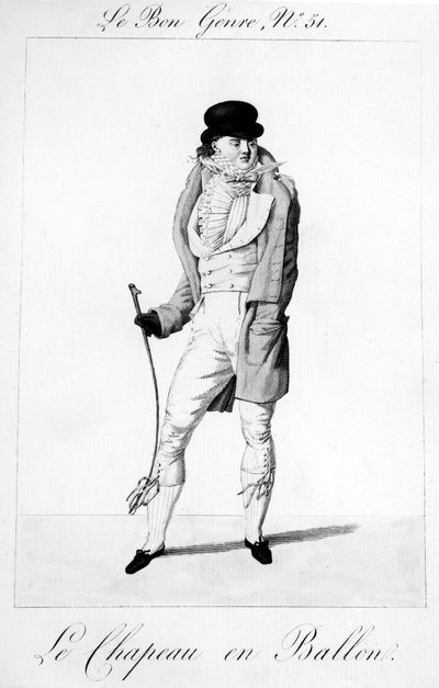 良好的性别 - 巴伦的帽子，由Pierre La Mesangere出版，1812-1813 作者 法语学校