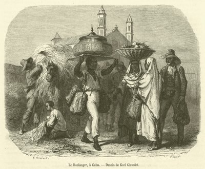 Le Boulanger，古巴（版画） 作者 法语学校
