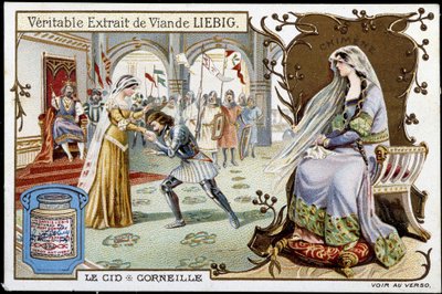 Le Cid by Pierre Corneille (1606 - 1684), chromolithography Liebig, nd。 19世纪 作者 法语学校
