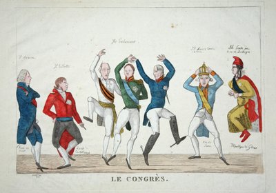 Le Congres，酒吧。 1814（手工彩色雕刻） 作者 法语学校