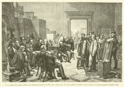 英国评审团为 1878 年巴黎世博会选画（版画） 作者 法语学校