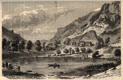 Le Lauzet-Ubaye - Le lac du Lauzet - 法国东南部阿尔卑斯-德-豪特-普罗旺斯省的公社 - "PATRIE "中的雕刻 - LUCIEN HUARD的DESCRIPTION PECTUREQUIREQUE DE LA FRANCE EN 6 VOLUES - 19世纪末 作者 法语学校