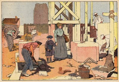 Le Macon, The Mason（彩色石版画） 作者 法语学校