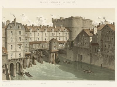 The Petit-Chatelet和Petit-Pont，1717 作者 法语学校