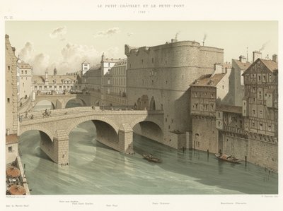 The Petit-Chatelet和Petit-Pont，1780 作者 法语学校