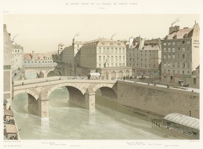Petit-Pont和Place du Petit-Pont，1830 作者 法语学校