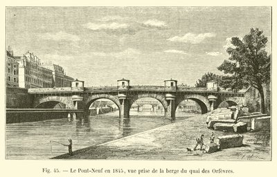 1845年的Pont-Neuf，从Quai des Orfevres河岸看到 作者 法语学校