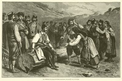 黑山共和国尼古拉王子伸张正义（雕版画 作者 French School