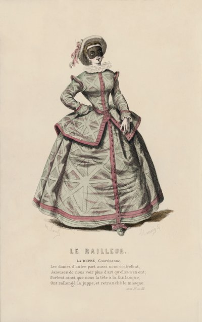 Le Railleur, La Dupre, Courtizanne (彩色雕刻) 作者 法语学校