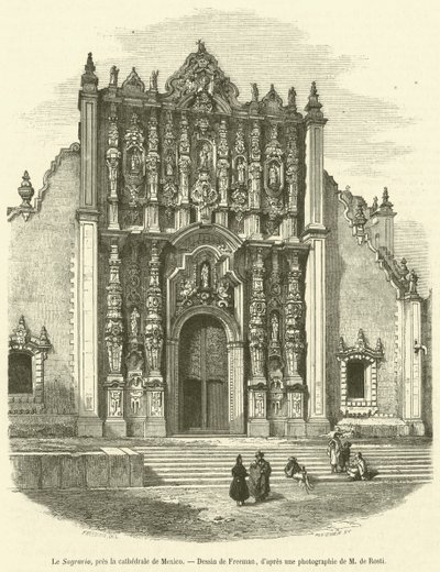 Le Sa​​grario, pres la cathedrale de Mexico（雕刻） 作者 法语学校