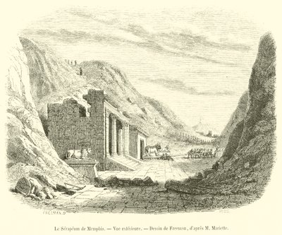 孟菲斯 Serapeum，外观（雕刻） 作者 法语学校