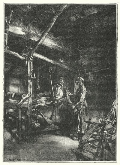Le Tisserand（雕刻）。 作者 法语学校